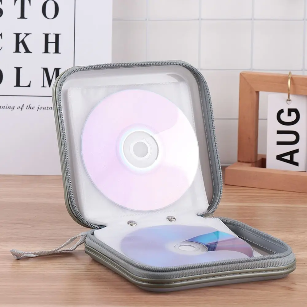 40개 디스크 가방 하드 박스 지갑형 앨범 양면 정리함 보관 슬리브 CD DVD 케이스