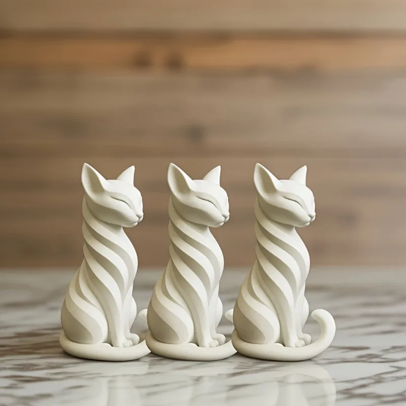 3D Sculpture Decorative Creative Fun Animal Statue Desktop Ornament, Suitable for Bookshelves, Indoor, Office, Bedroom and Livin