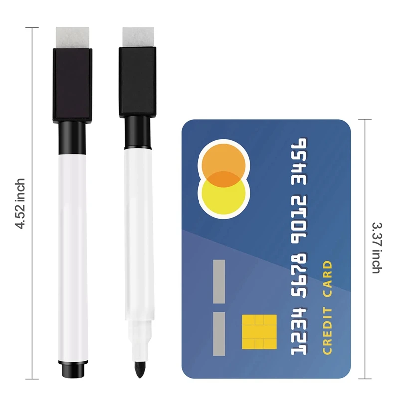 마그네틱 화이트보드 펜 지우개 마커, 48 팩 화이트보드 마커, 지우개 캡이 있는 건식 지우기 마커