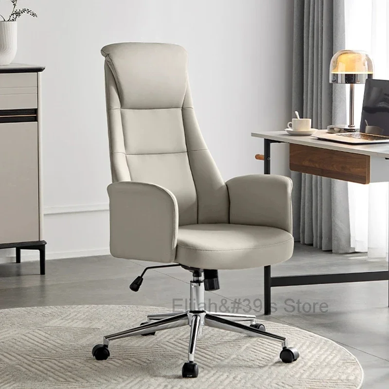 Reading Computer Chair Leather Study Comfy Floor Chair Bedroom Footrest Designer Mobile Cadeira De Escritorio Desk Furniture