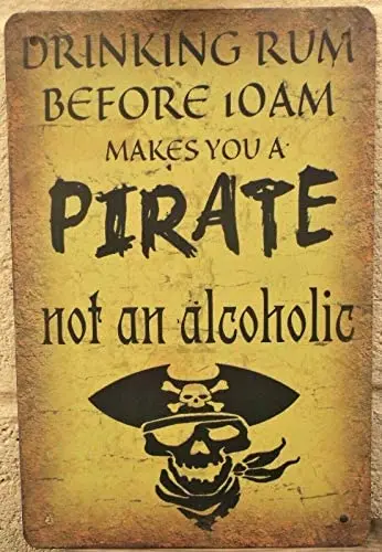 

Pirate Metal Signs Retro Vintage Cafe Garage Tin Plate Home Kitchen Cocktail,Printed Metal Tin Sign Wall Hanging Decoration
