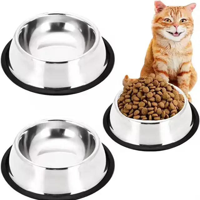 Large Capacity Cat Bowl Steel Pet Feeding Bowl Cat and Dog Food Drinking Bowl Metal Feeder Bowl and Cheap Large Capacity Cat Bowl Steel Pet Feeding Bowl Cat and Dog Food Drinking Bowl Metal Feeder Bowl and Cheap