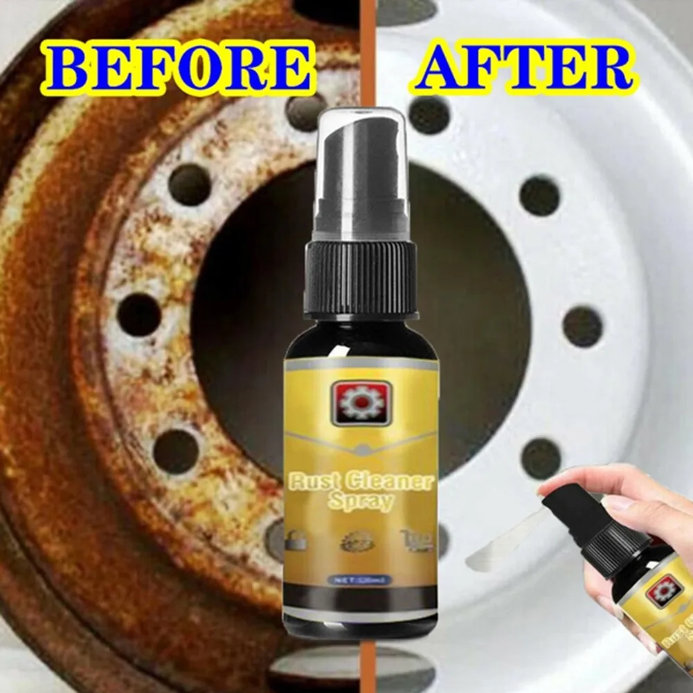 30Ml Car Rust Remover Spray Superficie Metallica Vernice Cromata Pulizia Auto Antiruggine Ferro Polvere Pulizia Super Antiruggine Detergente