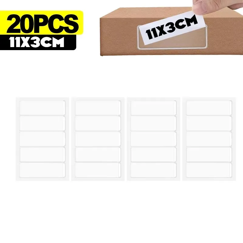 Clear Self-Adhesive Label Holders for Office and DIY Organization