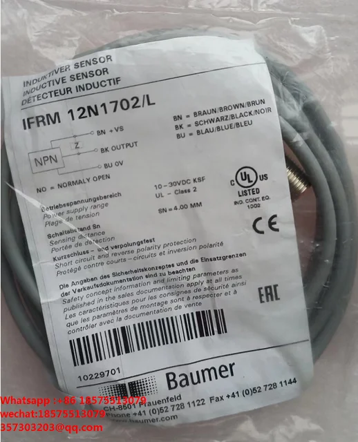 For Baumer IFRM 12N1702 Sensor IFRM12N1702 IFRM 12N1702/L