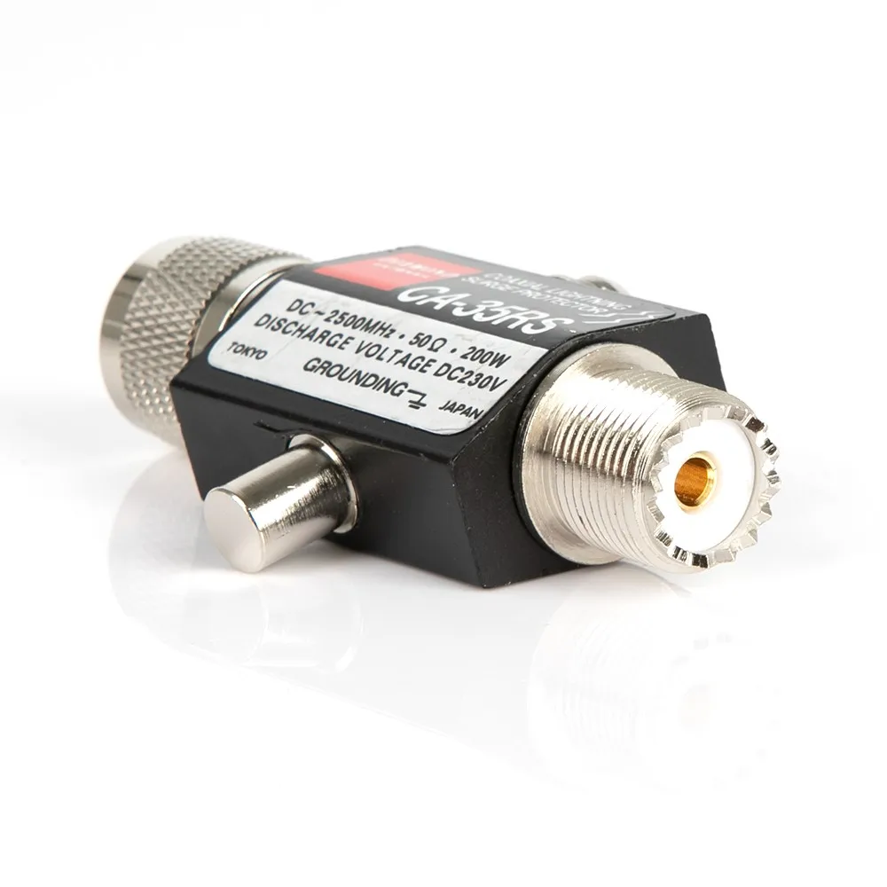 UHF Male to UHF Female CA-35RS 50ohm 400W DC-2500MHz DC230V Radio Repeater Coaxial Anti-Lightning Antenna Surge Protector