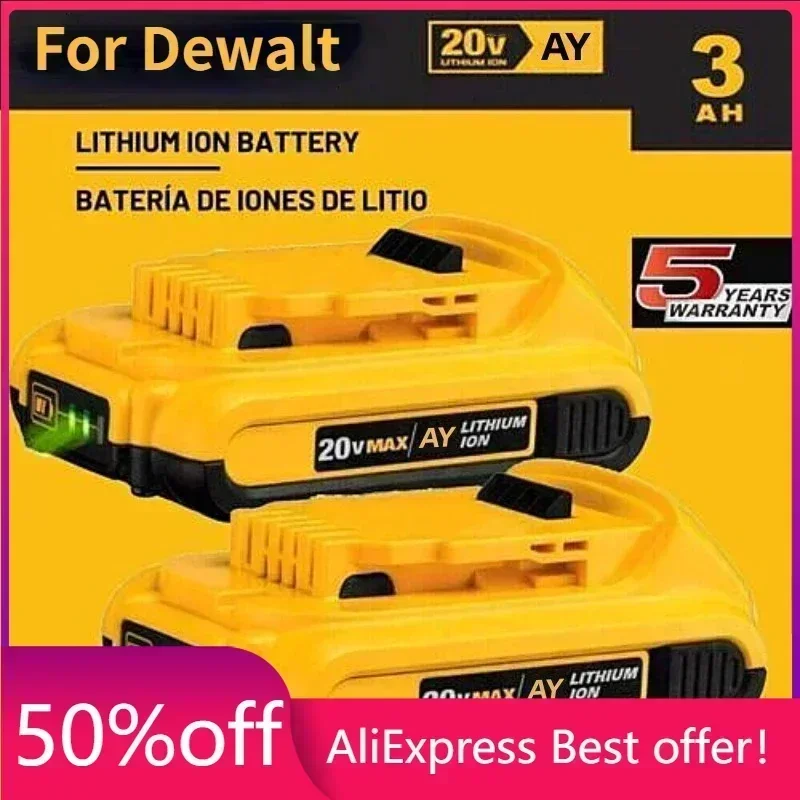 

20V Battery 3.0Ah DCB203 Li-ion Battery For Dewalt Max Tools DCB205 DCB206 DCB204 DCB200 DCB182 DCB180 DCB230 DCD DCF DCG Series