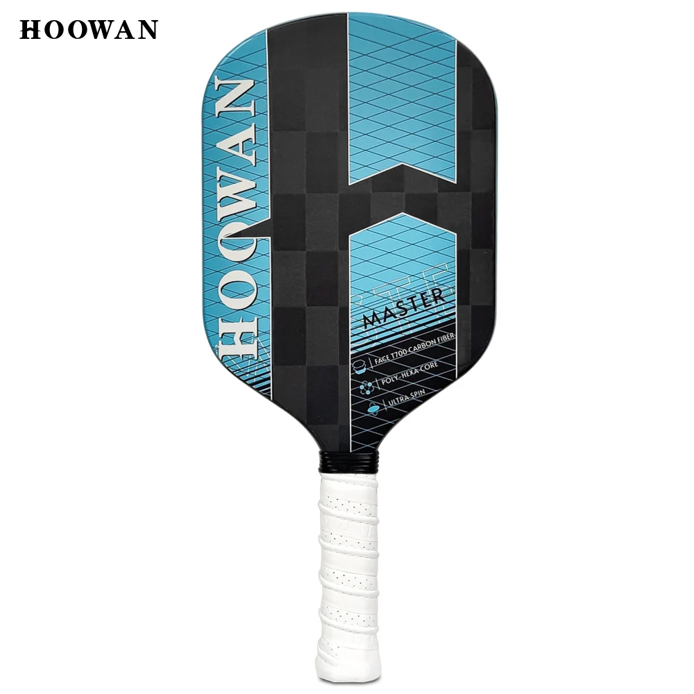 Hoowan-カーボンファイバーピックルボールラケット,粗い表面,熱成形