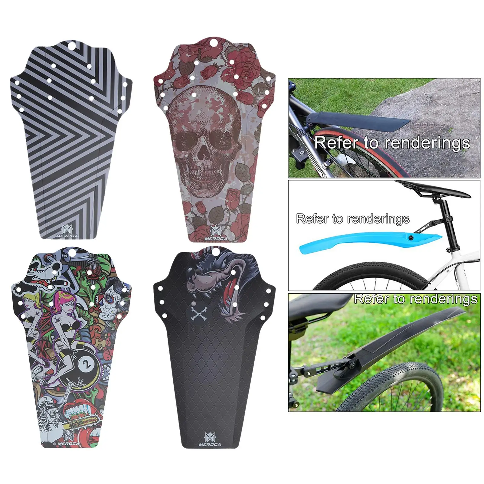 Road Mountain Bike Carbon Fiber Mud Guard MTB Bike Bike Accessories