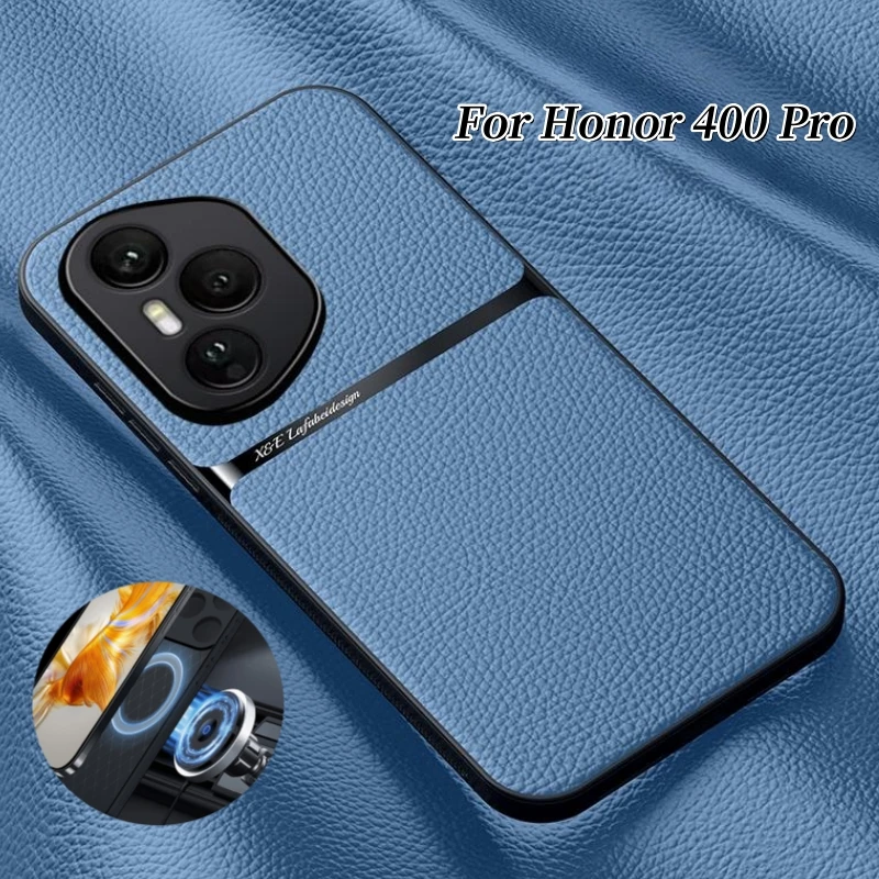 Luxury Leather Magnetic Phone Cover - Shockproof and Car Holder Compatible