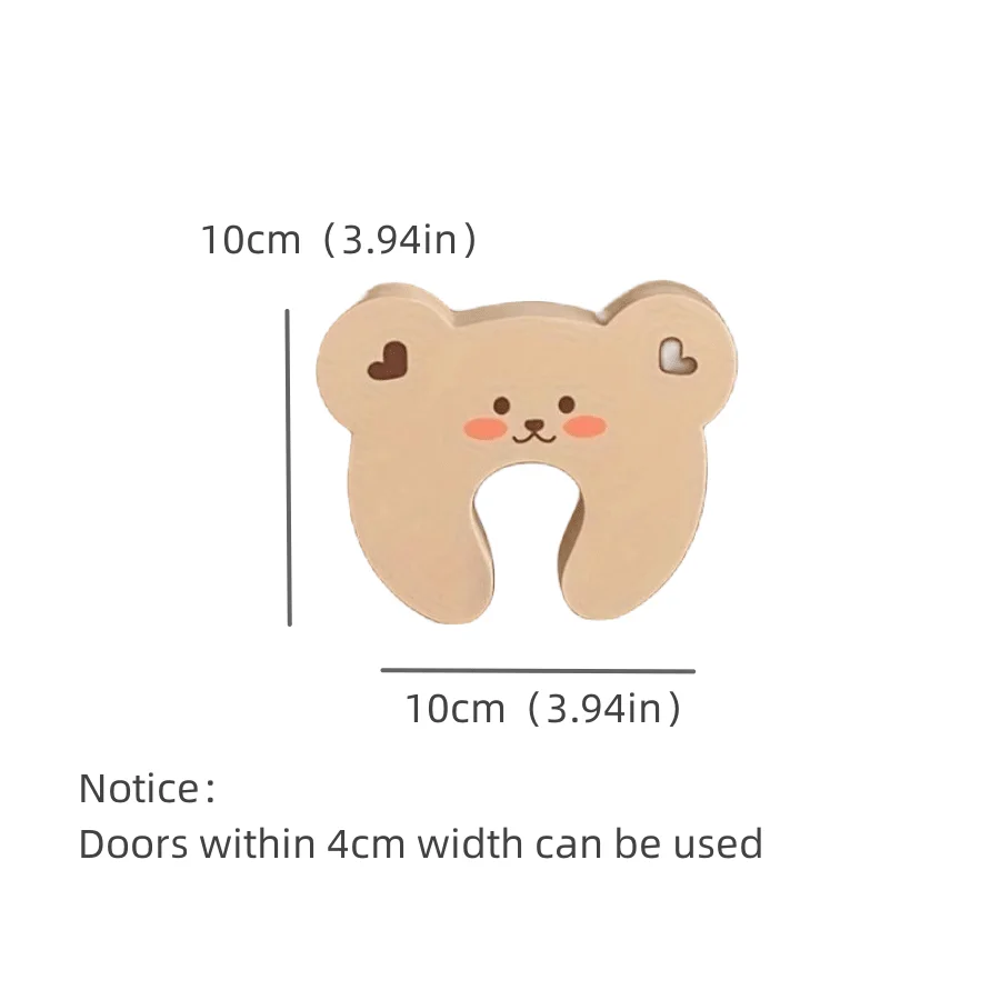 ins bear door handle anti-collision children's room anti-pinch safety door stop bedroom closing artifact door anti collision protector