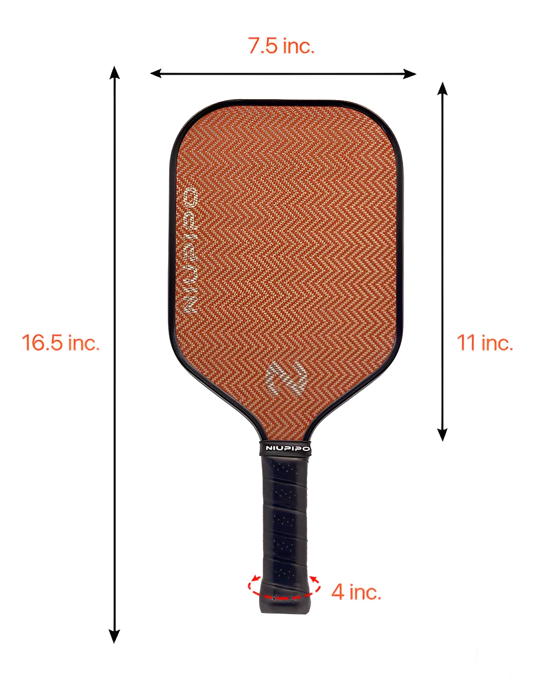 Niupipo 16MM Kevlar Pickleball Paddle Thermoformed Uni-body Hi-Strength Fabric PP Honeycomb Core Enhanced Power&Control&Spin