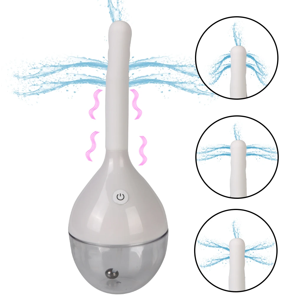 and Anal  Cleaner Electric Enema Irrigator Anal Douche Bulb Design Enema Cleaning Container Sex Toys_voghion.com