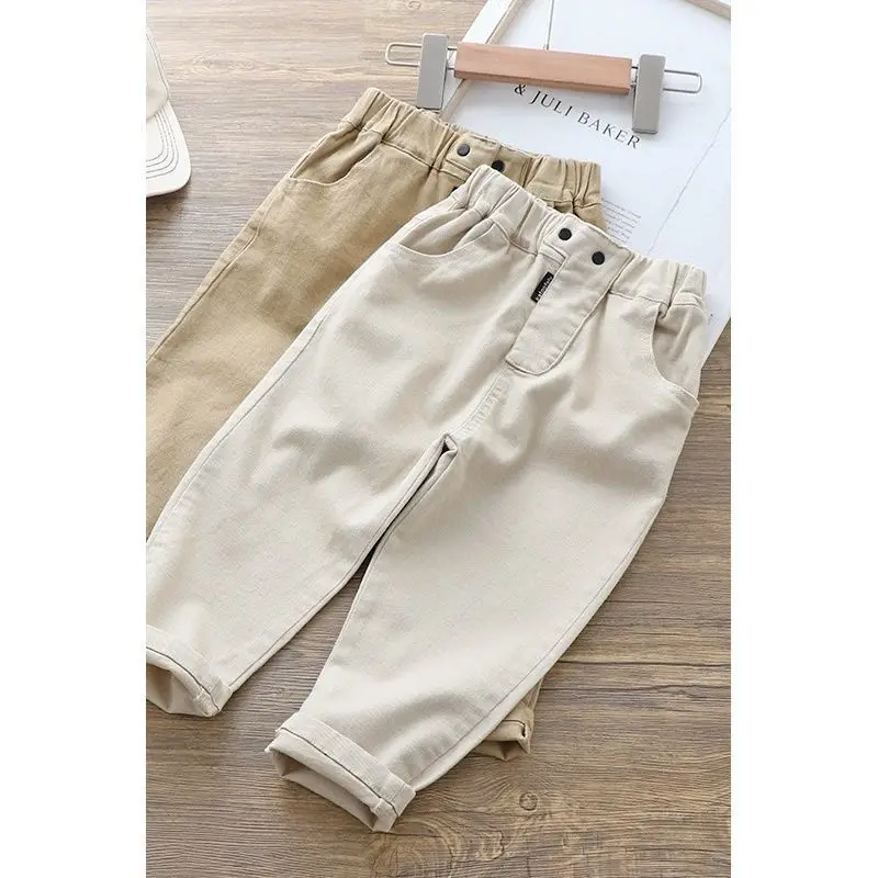 Girls Pants Boys Pants Kids Pants Baby Boy Girl Loose Pants Korean Style Casual Solid Spring Autumn Children's Pants for 1-6 Years