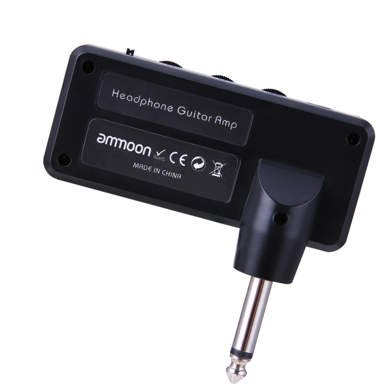 Ammoon 클래식 락 일렉트릭 기타 헤드폰 앰프 효과, 클래식 락 왜곡 효과, 충전식 기타 액세서리