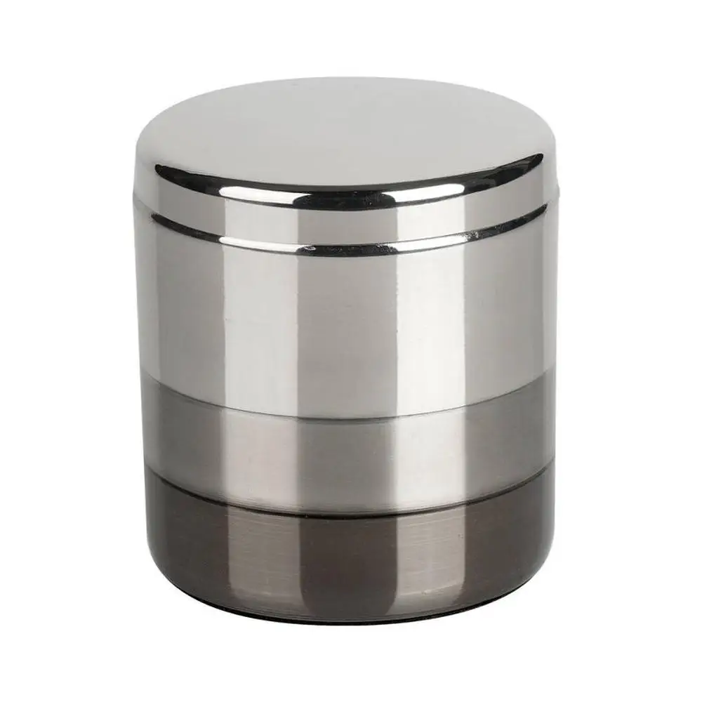 

Stainless Steel Bathroom Vanity Storage Canister Jar Organizer Set 3 Tone Finish Durable Moisture-resistant Multipurpose Design