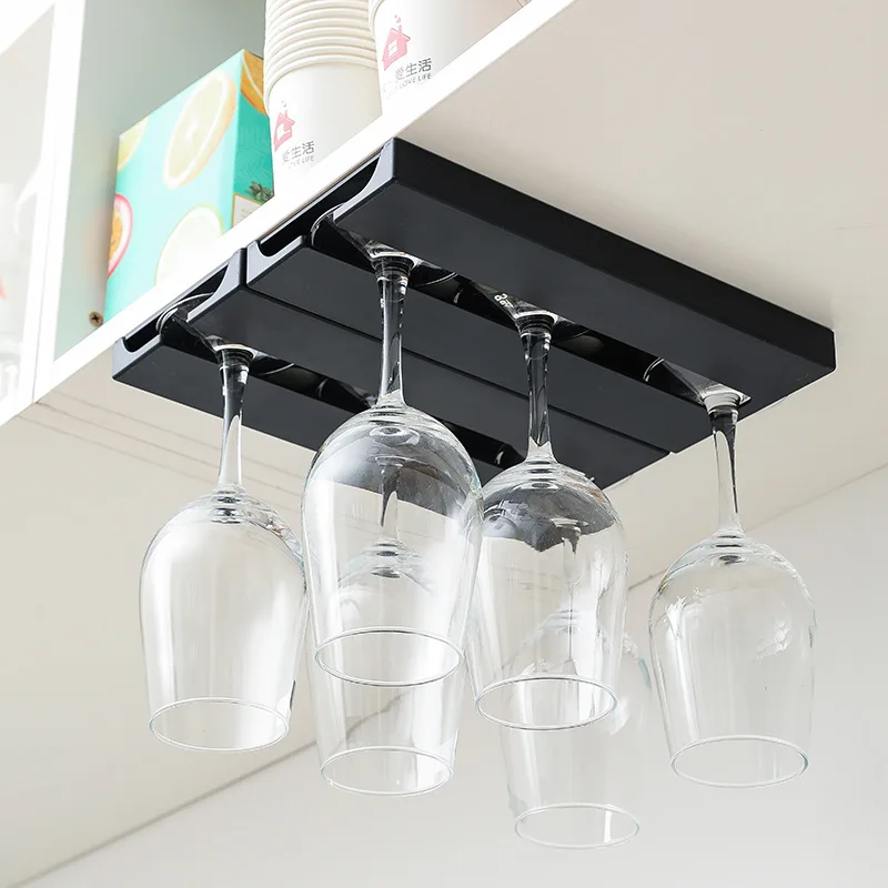 Living room kitchen punch-free goblet display rack bar wine glass hanging rack home red wine glass upside down