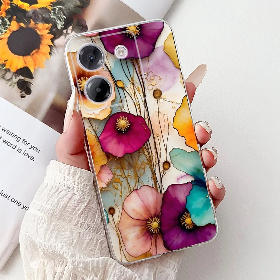 Luxury Fashion Painted Clear Silicone Phone Case - Slim Design