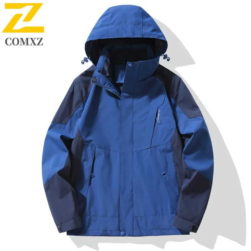COMXZ Men Winter New Jacket Comfort Outdoor Travel Cold Proof Coat Premium Hooded Design Trekking Wind Resistant Warm Clothing