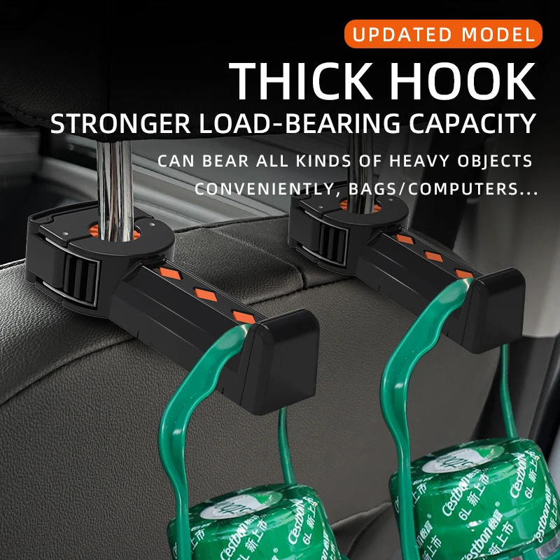 

Vers Hooks on Car Seat Back Practical Vehicle Hooks Rotatable Rear Mobile Phone Stand Practical Small Tools for Auto Interior