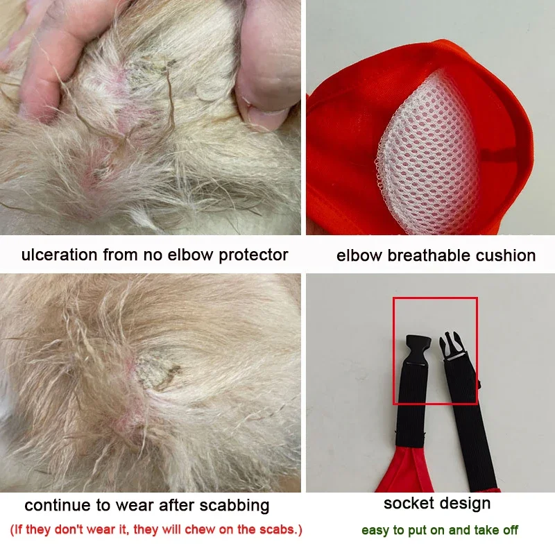 Dog Elbow Protector Dog Elbow Protector Elbow Brace Pads for Medium Large Dogs Knee Pads Clothing Joint Protection Cover Anti-abrasion
