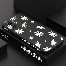 Elegant Daisy Silicone Phone Case – Stylish Protection for MOTO EDGE 20 (Black)