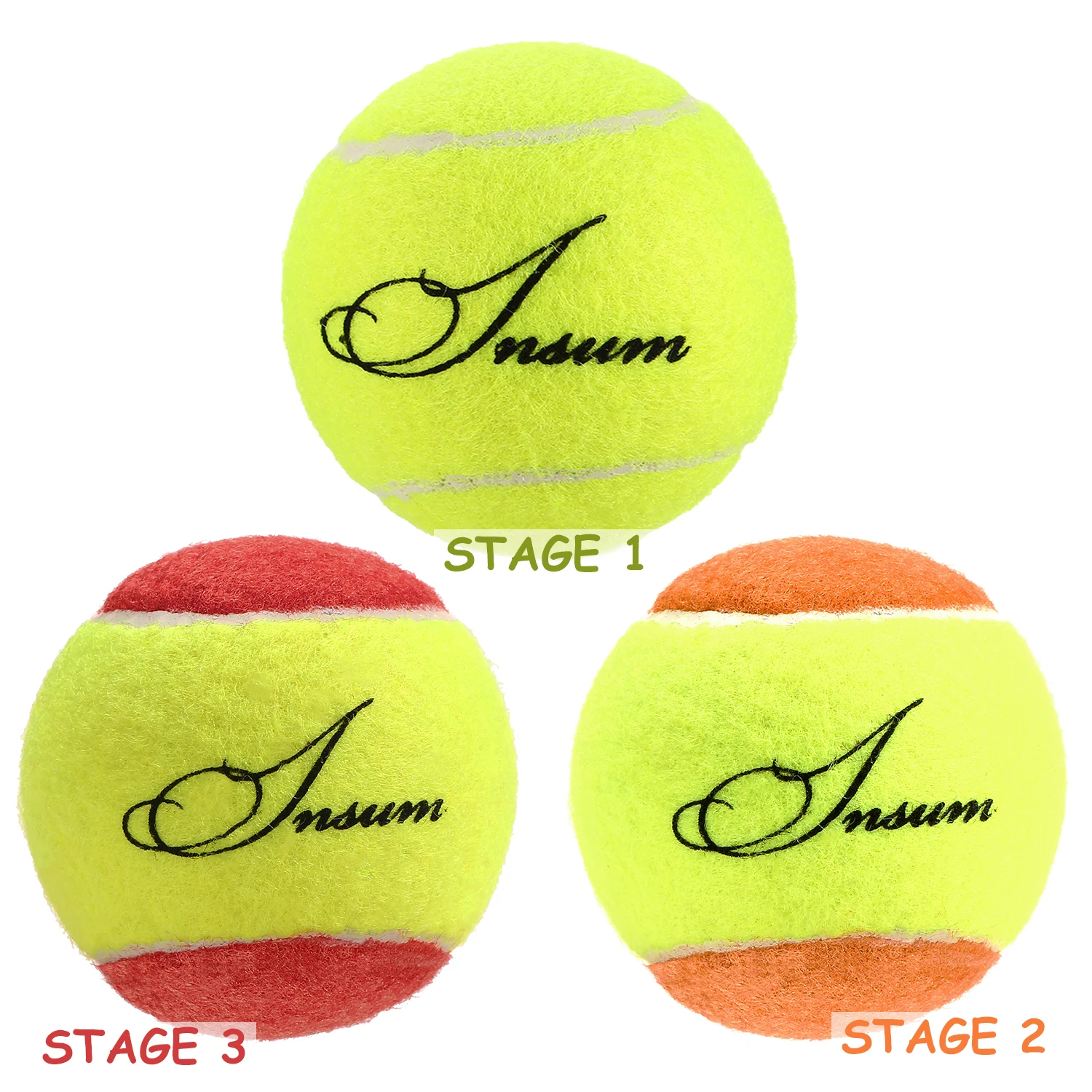 Tennis Balls Green Dot Tennis Balls-25% Low Compression Stage Ball for Beginners Kids Training Practising Playing Balls