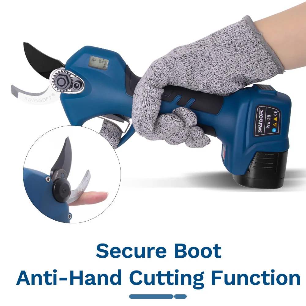 16.8V 2pc Lithium-Ion Battery Branches Scissor Garden Tool Cordless Electric Pruning Shears Secateur Pruner Tree Bonsai Cutter 6