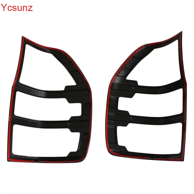 Car Accessories Car Styling ABS Matte Black Tail Lights Covers Trim For FORD RANGER T6 T7 T8 2012 -