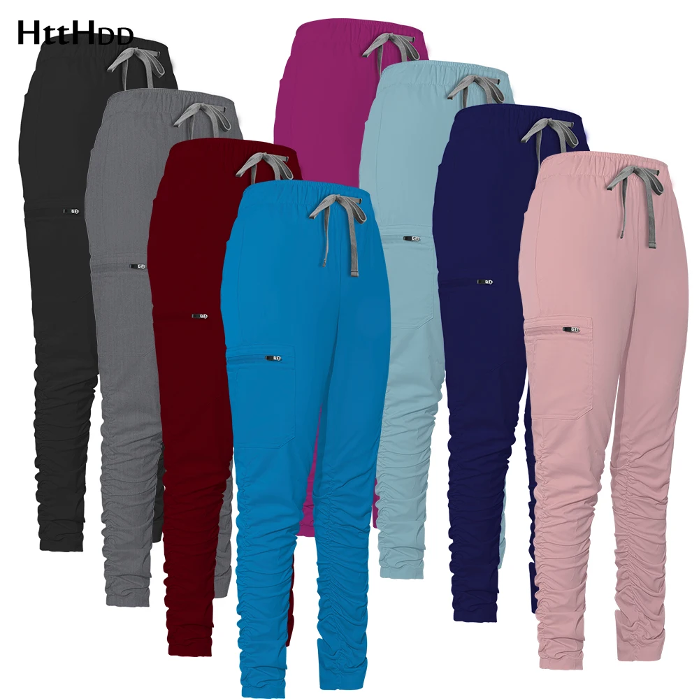

Pet Grooming Institution Scrubs Pant High Quality Spa Uniforms Unisex Elastic Work Clothes Medical Bottoms Clothes Scrubs Pants