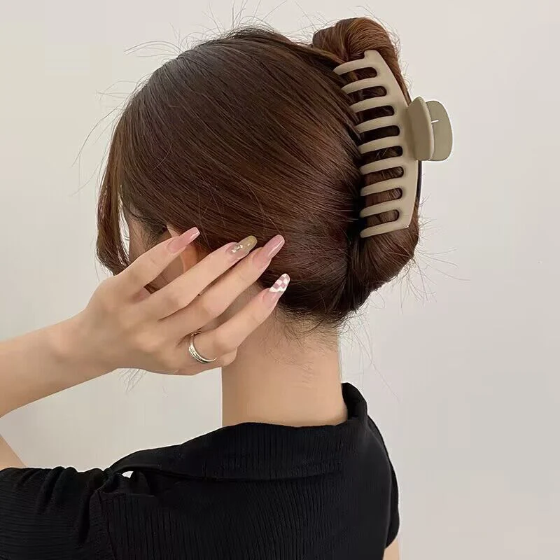 1/2/3/4 stücke Schwarz Kaffee Acryl Große Haar Klaue Koreanische Haar Clip Mädchen Barrettes Clip headwear Set Frauen Mode Haar Zubehör – Detail 3