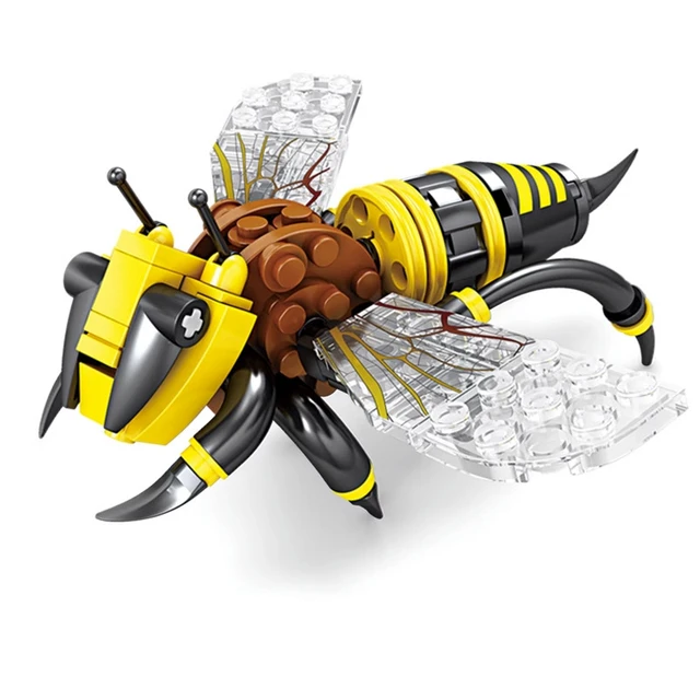 New Building Blocks Toy Children's Educational Puzzle Animal Assembly Model Boy Bee Dragonfly Insect Model Puzzle Gift 6