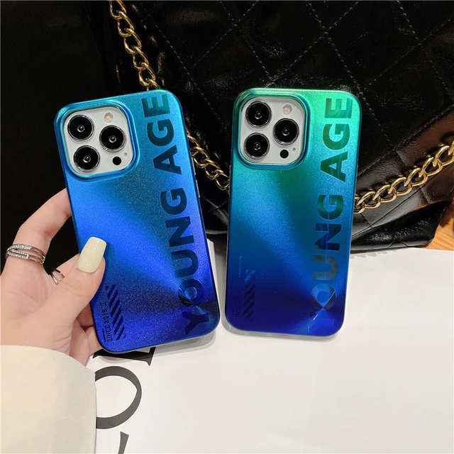 Funda De Teléfono Láser De Lujo Para iPhone 14 Pro Max 11 12 13 14 Plus  Protector De Cámara Duro A Prueba De Golpes Carcasa Para 14promax