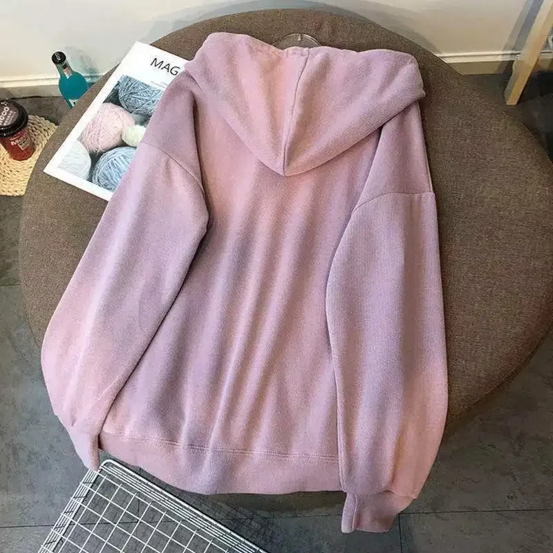 Long Sleeve Loose Casual Add Size Women Clothing Set Tops Hoody Ladies Sweatshirt Autumn Outfits Oversized Hoodies Suit Coat