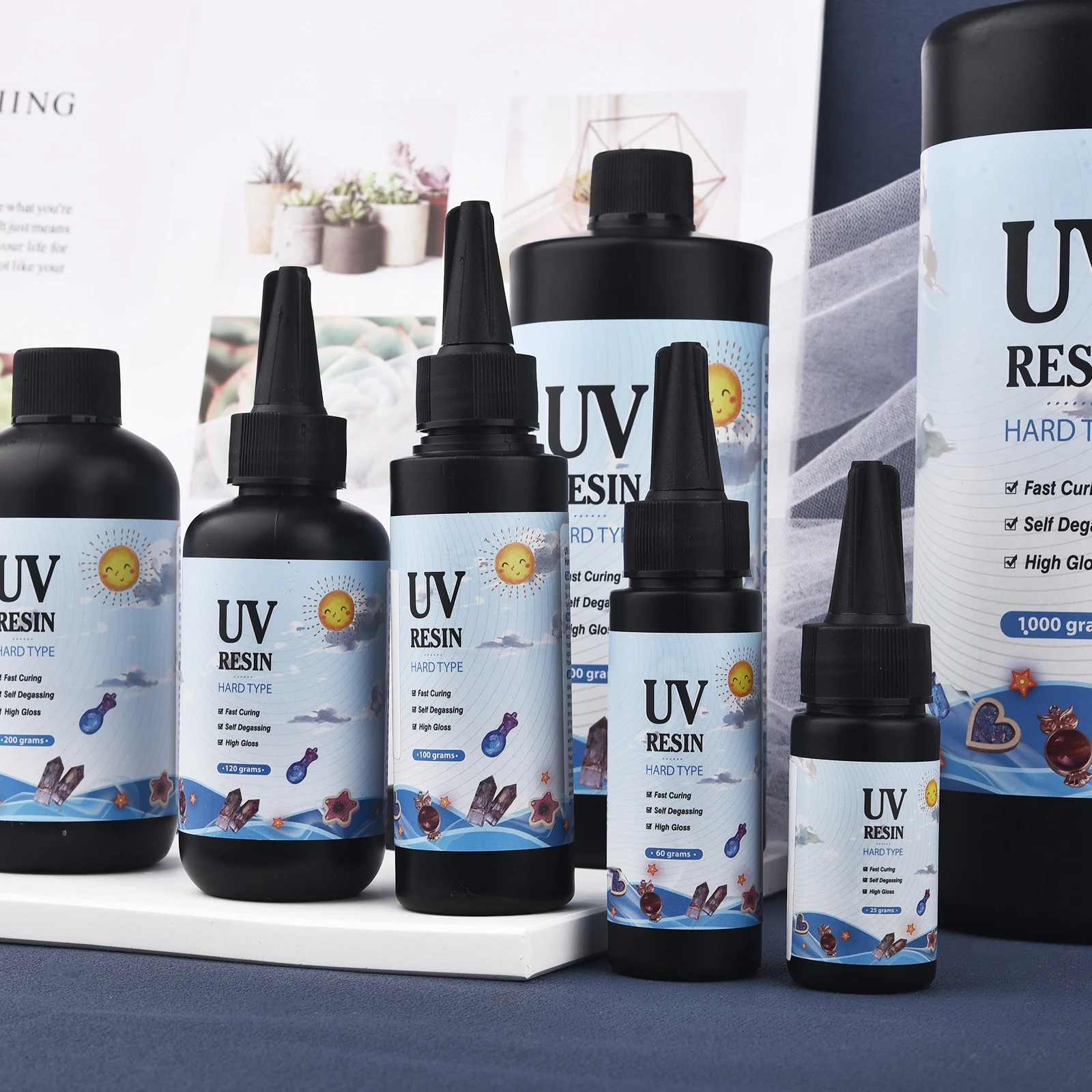 UV Resin Transparent Hard Glue Crystal Clear Ultraviolet Curing DIY