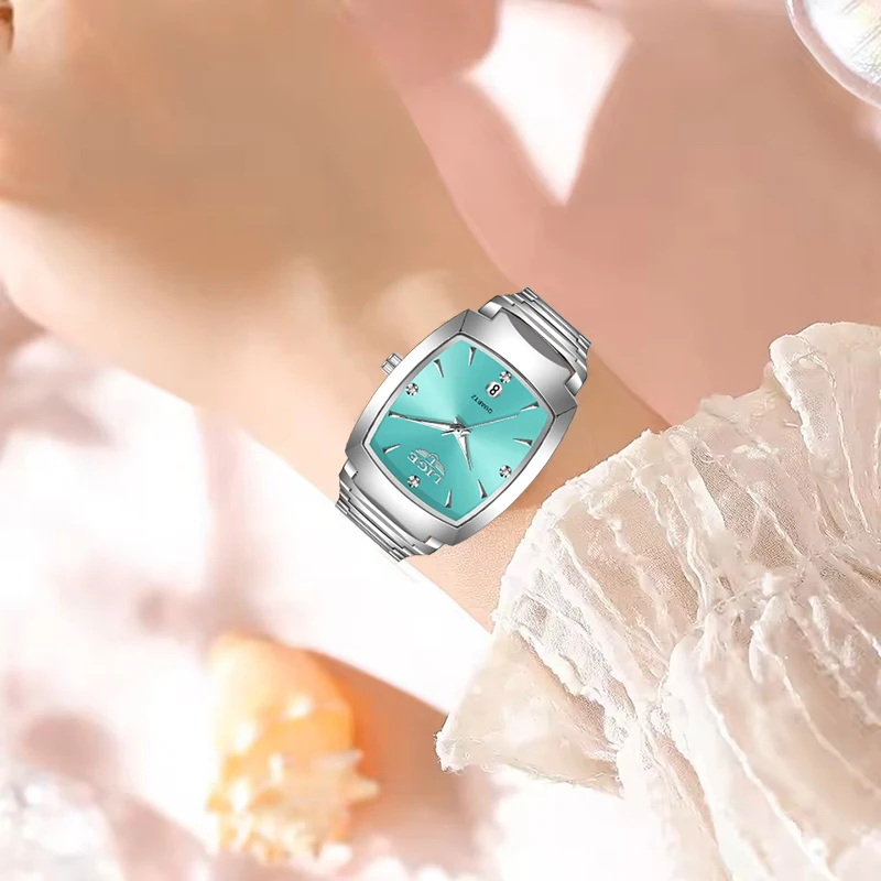 LIGE Casual Square Quartz Watch Ladies Fashion Waterproof Date Women Watch Simple Elegant Sports Student Watches Gift For Women