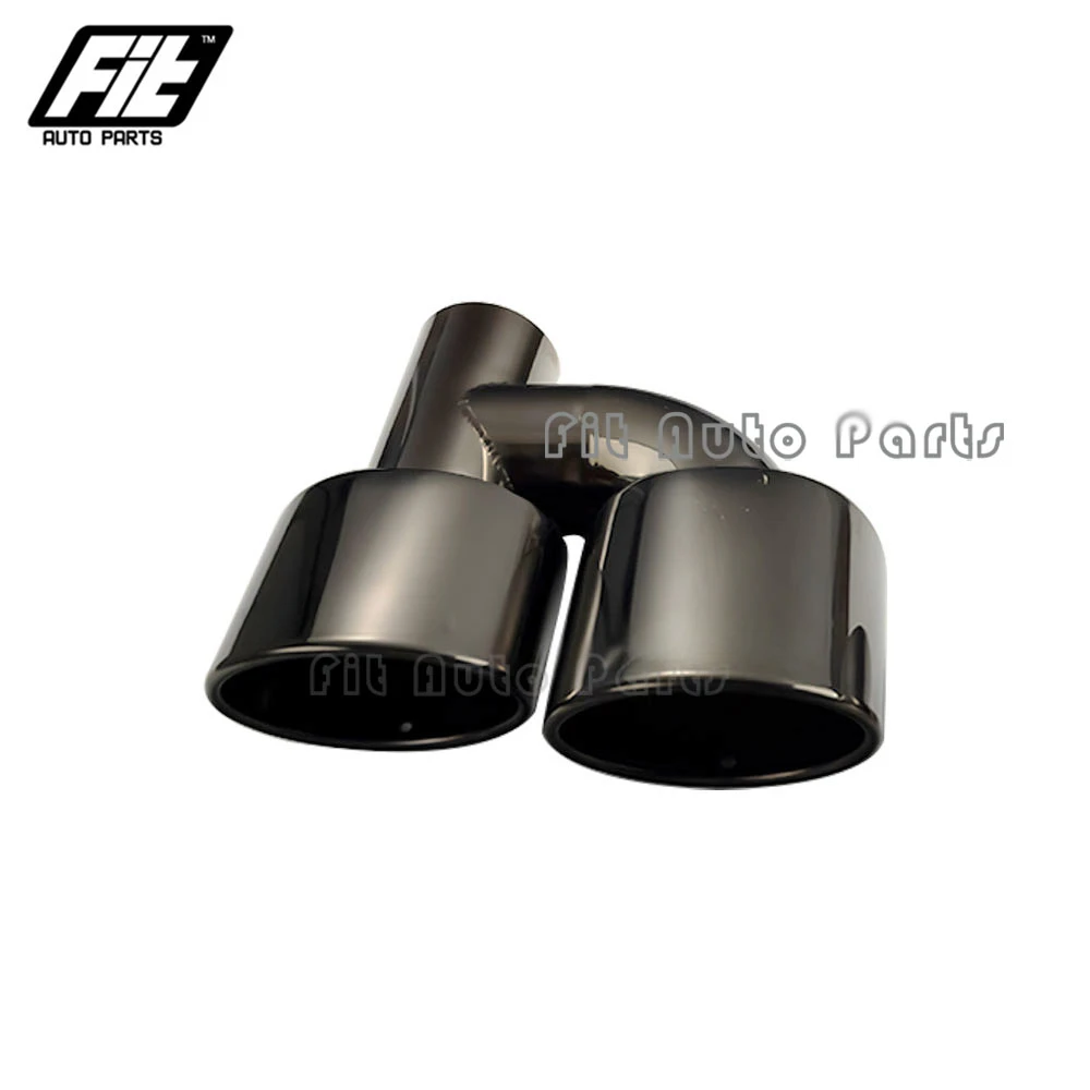 Stainless Steel H type Exhaust Pipe Oval 2.5 inchi Dual Exhaust Muffler Tip AG W204 W211 C-Class C63 1 PCS