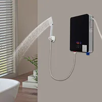 Mini chauffe-eau électrique sans réservoir 6500W 230V, système d'eau chaude pour cuisine et douche avec douchette 5
