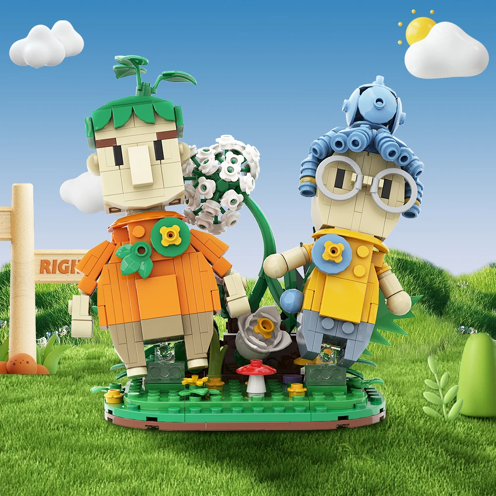 Gobricks MOC lleva dos bloques de juego mamá y papá hombre Kodi