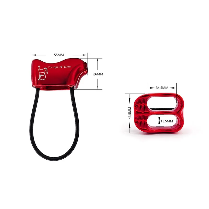 Rock Climbing ATC Descender Aluminum 25kN Indoor Climbing Wall Protector Outdoor Descend Mountaineering Rigging Equipment