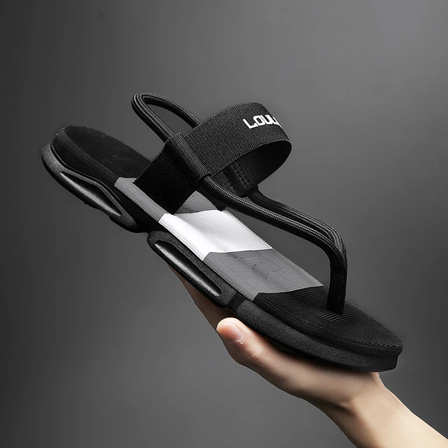 Slippers Man Summer Ankle Wrap Shoes Slip-resistant Slide Sandals Summer Male  Slippers Beach Water Shoes Zapatillas Hombre - Men's Sandals - AliExpress