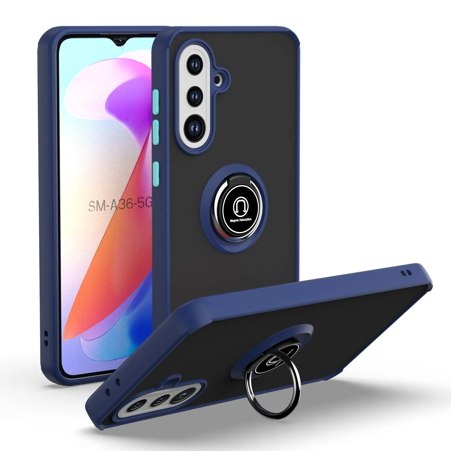 Magnetic Ring Stand Holder Shockproof Phone Case with Enhanced Protection