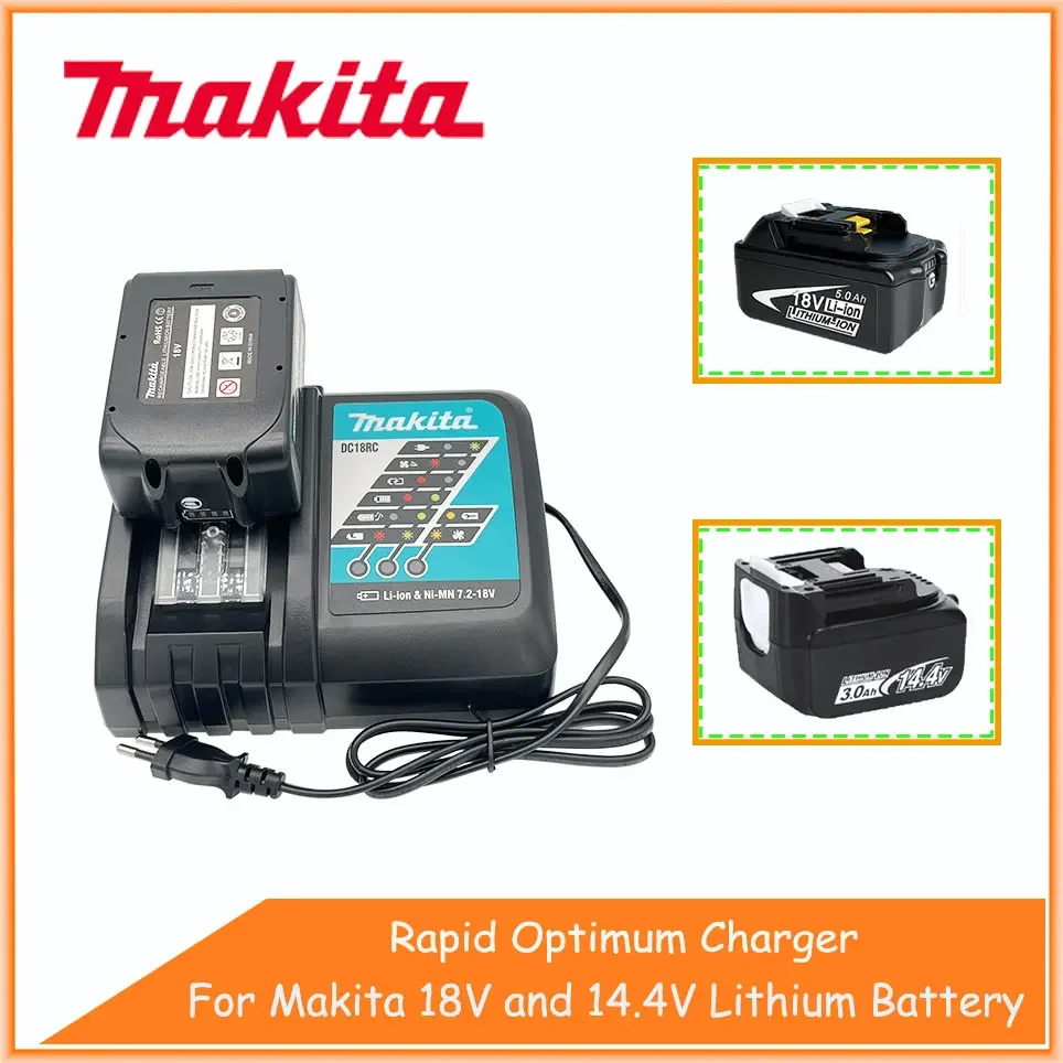 

Makita Original DC18RC Battery Charger Makita 3A 6A 14.4V 18V Bl1830 Bl1430 BL1860 BL1890 Tool Power Charger Usb 18VRC