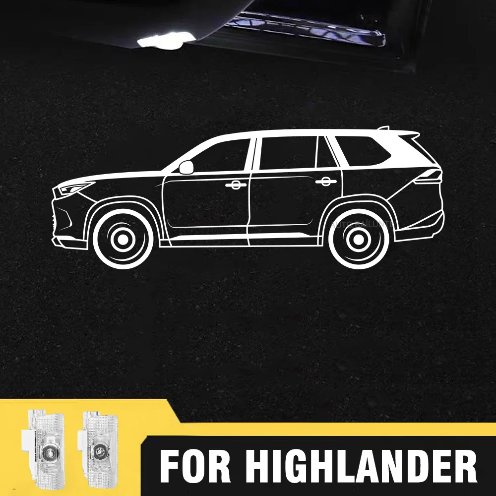 2Pcs Led Car Door Welcome Logo Luci Accessori Per Toyota Highlander 20 40 50 Xu20 Xu40 Xu50 2007-2016 2017 2018 2019