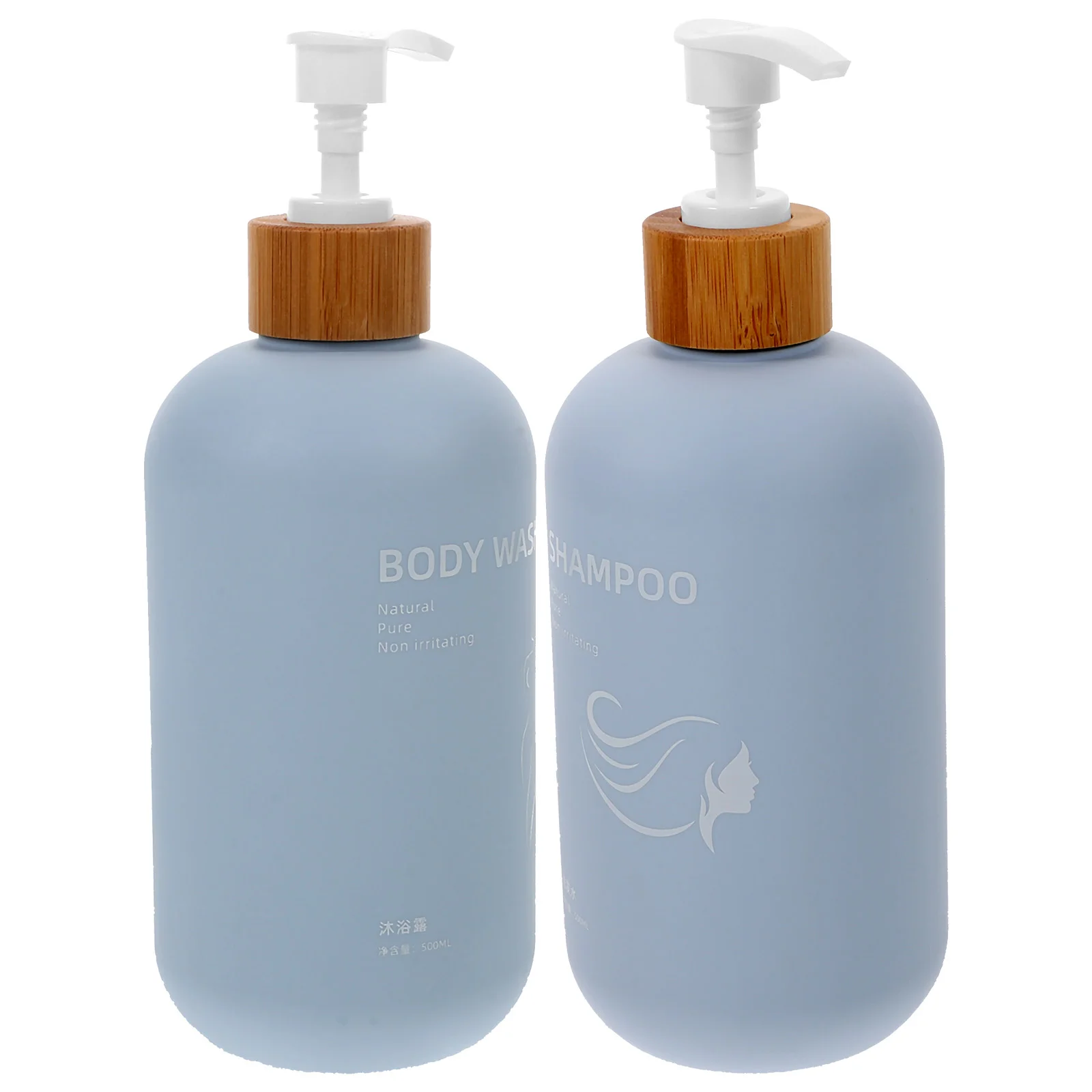 

Avocado Bottled Shower Gel Travel Dry Shampoo for Women Lotion Dispenser Bamboo Refillable Pump Bottles