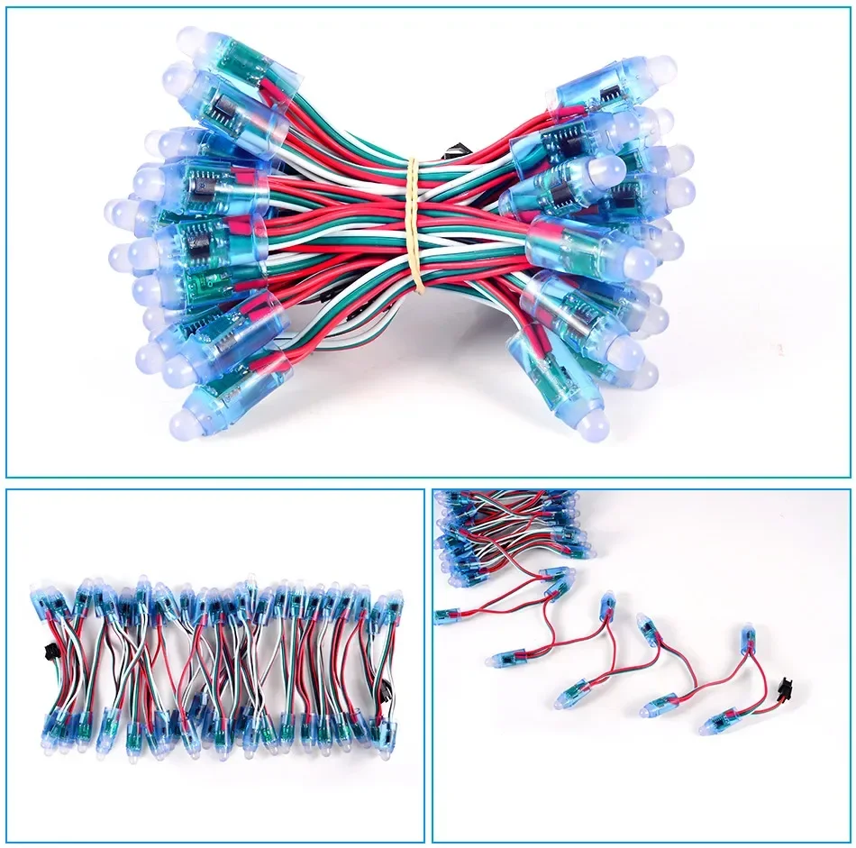 LED Module DC5V/DC12V 12mm WS2811 Full Color RGB Digital Addressable Waterproof 68
