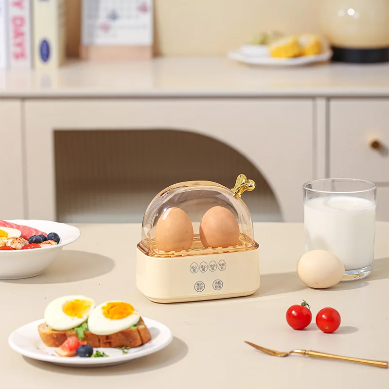 220V Mini Electric Egg Boiler Multifunctional Food Steaming Cooking Machine Egg Steamer for Personal Breakfast 5