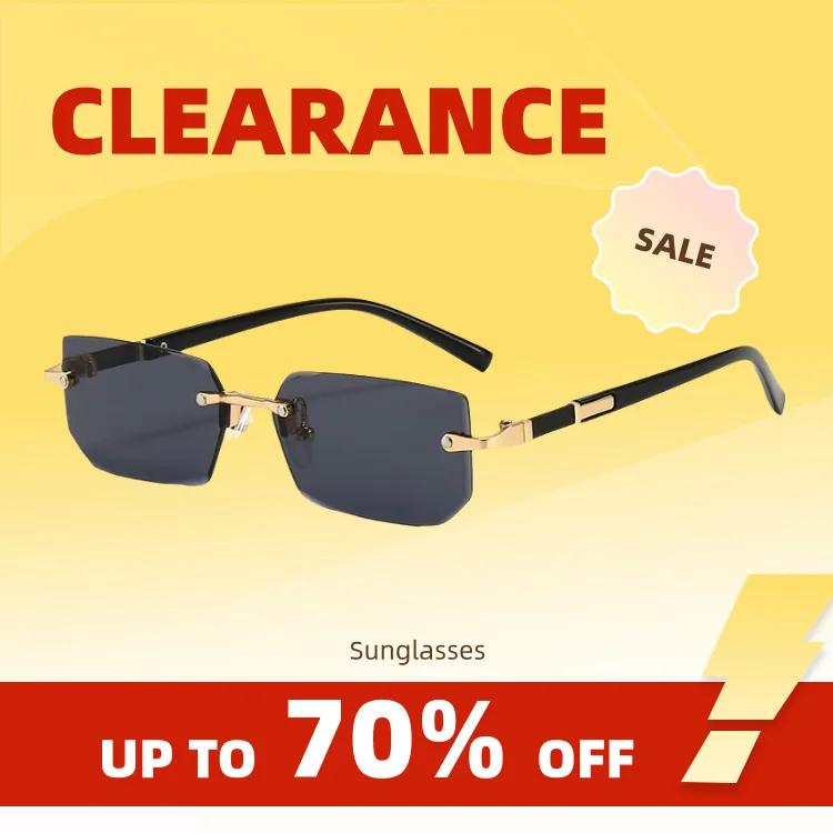 Lunettes de pêche sans monture rectangulaires tendance pour femmes et hommes été voyage