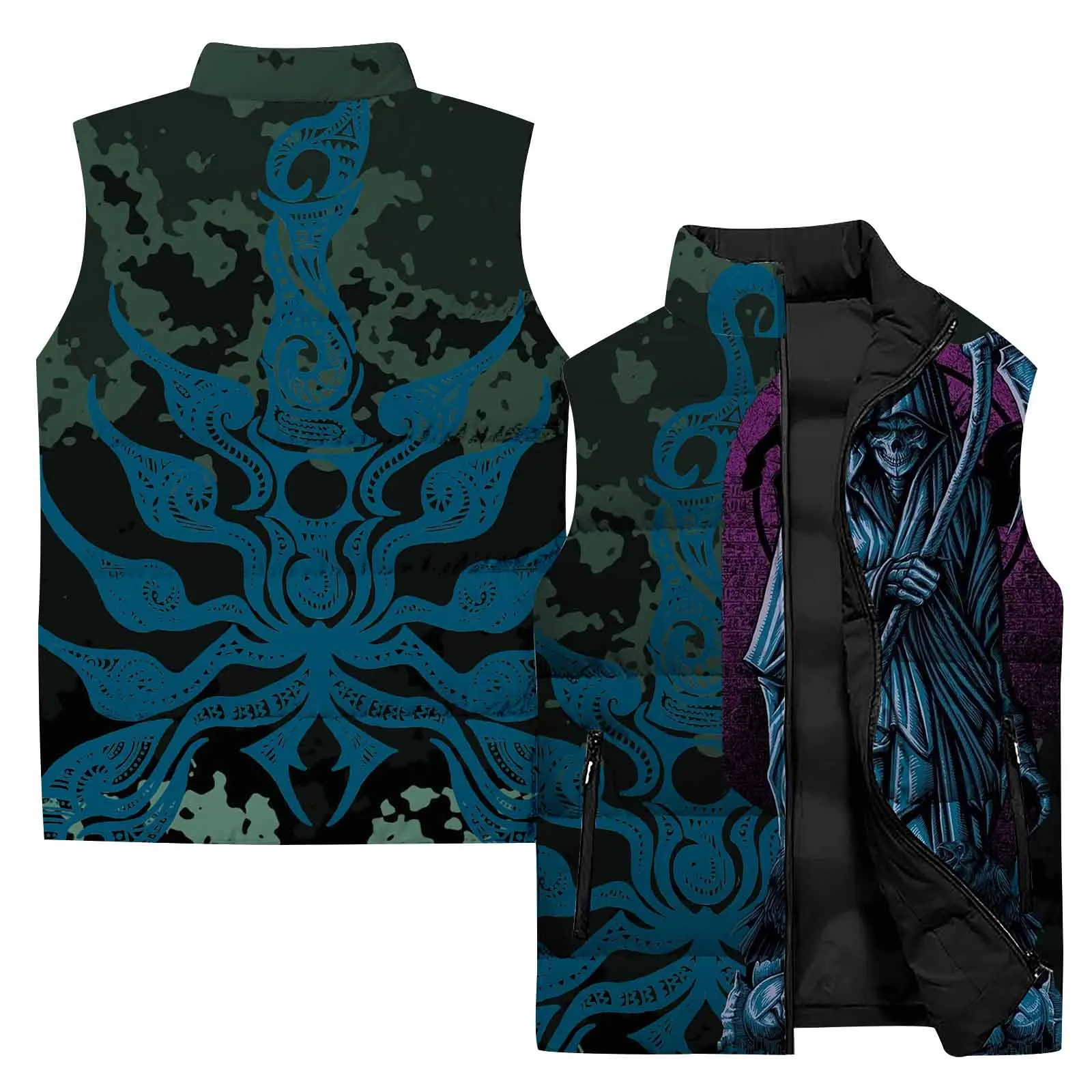 Chaquetas de hombre con calaveras, chaleco de punto cálido para hombre, chaleco de moda contra el viento frío, chaleco ligero y fresco, chaquetas de invierno asequibles para hombre, chalecos de abrigo