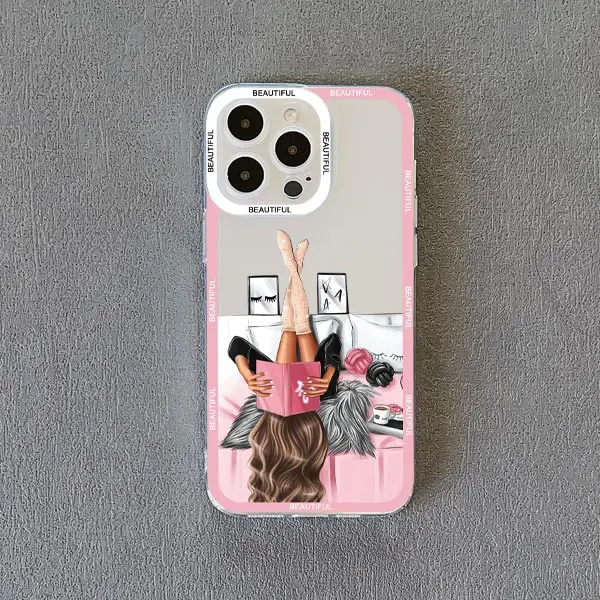 מקרה טלפון מודרני נשי ברור במקרה של iPhone 13 12 11 pro max 7 8 פלוס se2 xs xr 14 15 פרו מקסימום בתוספת s2xs xr 14 15 פרו מקס בתוספת